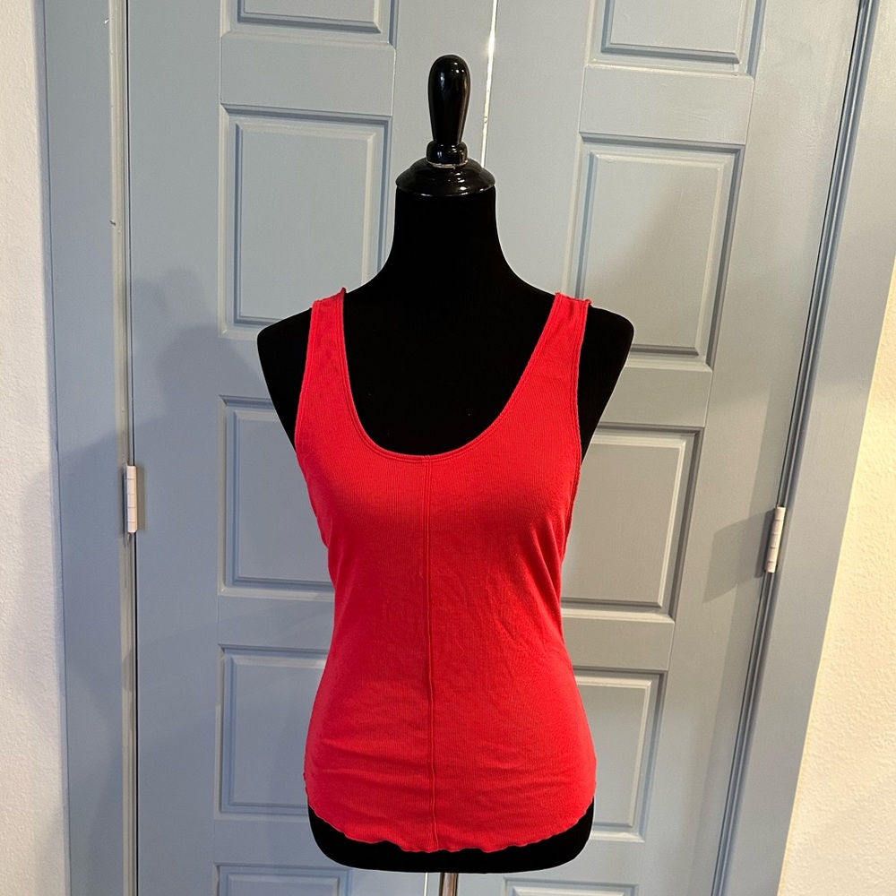 Red Hot! NWT Free People Flipside Cami Tank Red Lace- Sz. MED - Picture 5 of 10